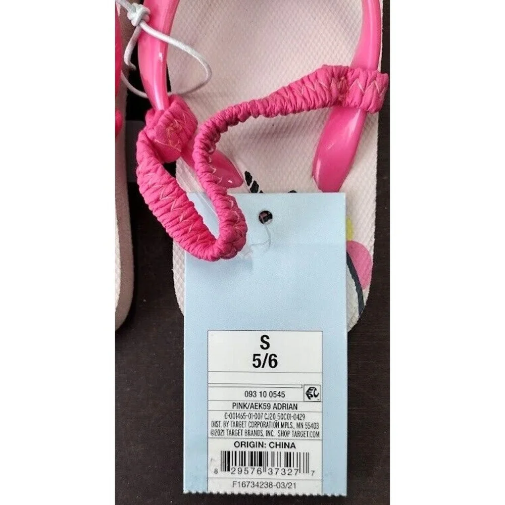 Cat Jack Toddler Kids Unicorn‎ Flip Flops Sandals Pink Size S 5/6